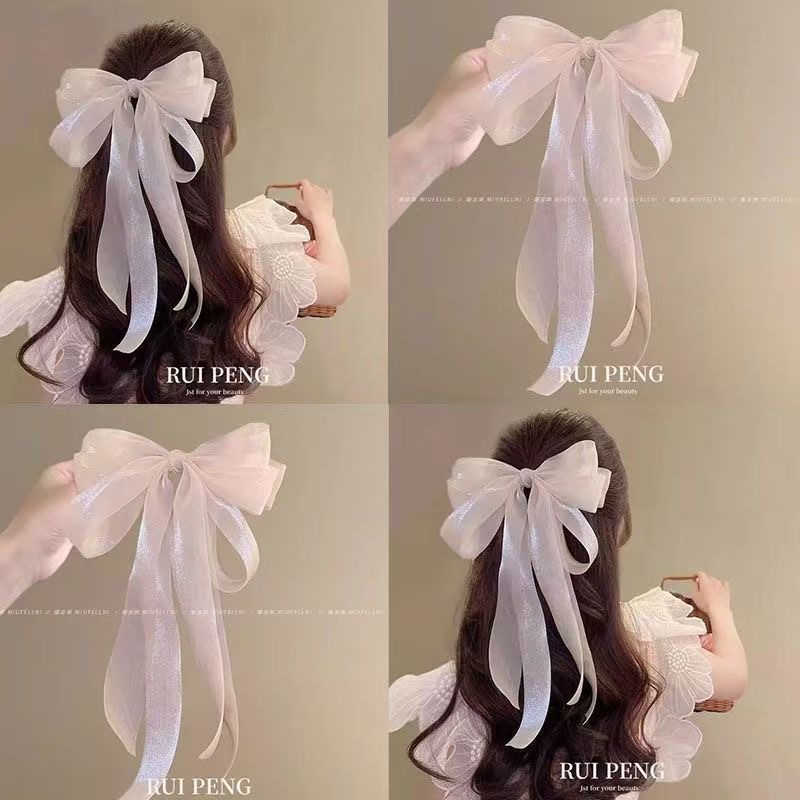 COSPA&middot;超大飘带蝴蝶结头饰发夹优雅网红高级感发饰